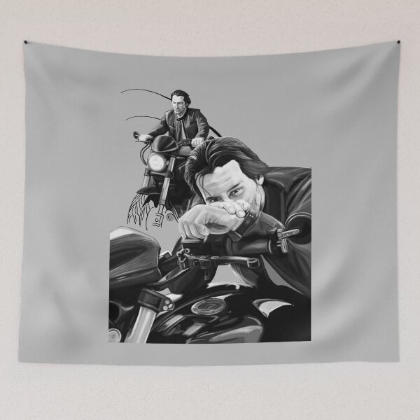 Item preview, Keanu Reeves Biker painting designed and sold by AK-Hevonen.