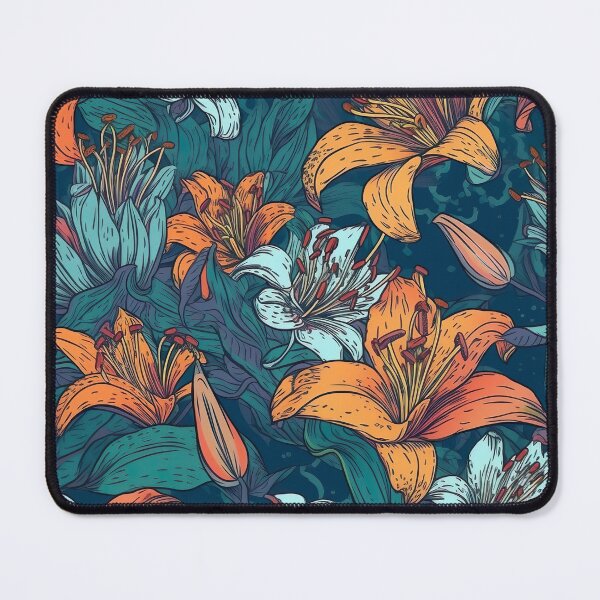 Item preview, Lilies pattern endless designed and sold by PoppinArtFox.