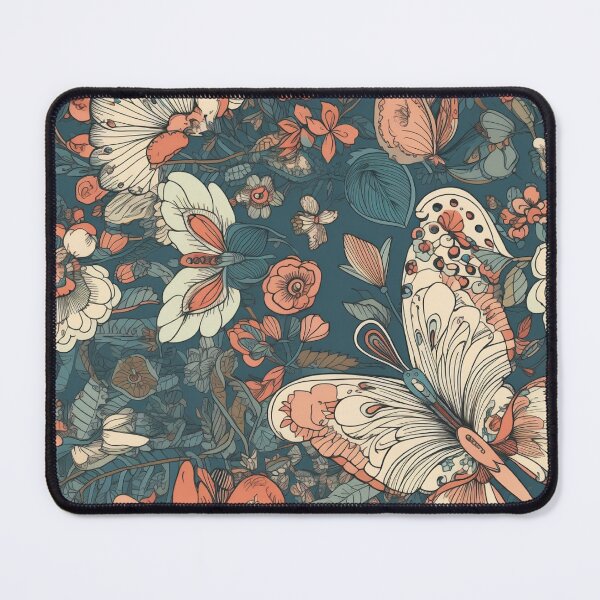 Item preview, Floral pattern with butterflies designed and sold by HandCraftedArt.