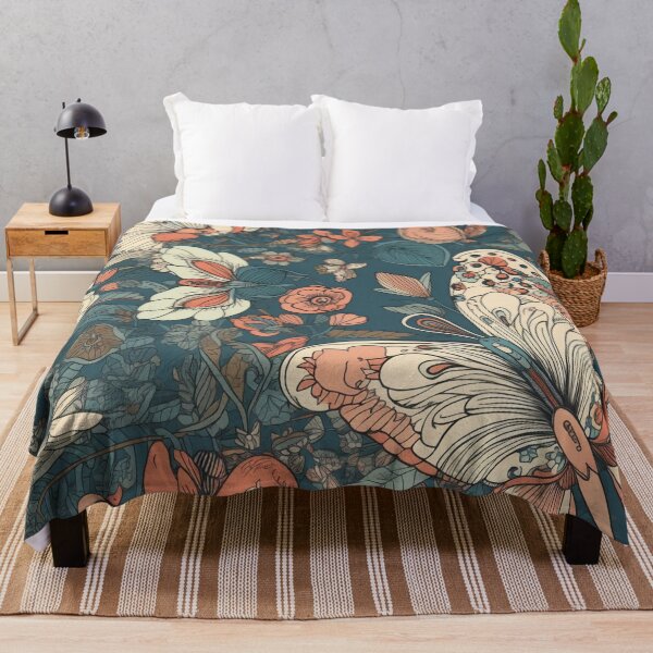 Item preview, Floral pattern with butterflies designed and sold by HandCraftedArt.