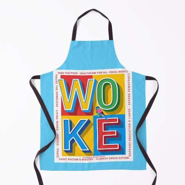 Item preview, PMD00822 Progressive Movement Designs Woke colorful block letters with bird shows you are woke and support progressive policy goals for Democrats Independents and Bernie Sanders supporters designed and sold by ProgressiveLeft.