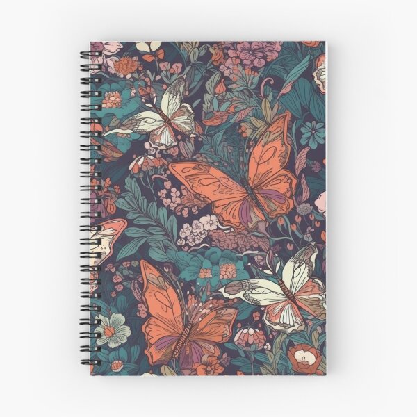 Item preview, Floral pattern with butterflies designed and sold by HandCraftedArt.