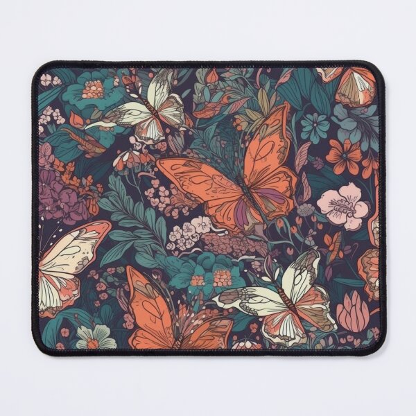 Item preview, Floral pattern with butterflies designed and sold by HandCraftedArt.