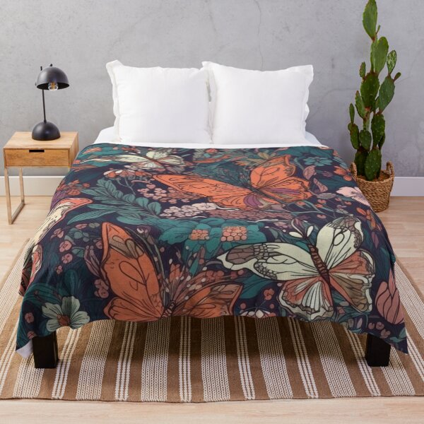 Item preview, Floral pattern with butterflies designed and sold by HandCraftedArt.