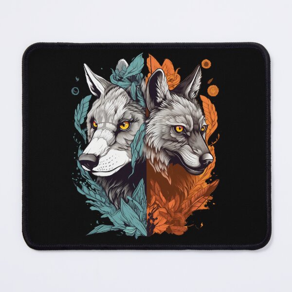 Item preview, Double the ferocity: Bring a wild touch to your style with our unique design of two wolves designed and sold by LoveHateArt.