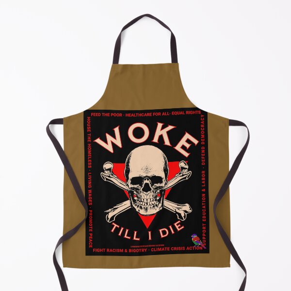 Item preview, PMD00823 Progressive Movement Designs Woke Till I Die funny humor skull shows you are woke and support progressive policy goals for progressive Democrats Independents and Bernie Sanders supporters designed and sold by ProgressiveLeft.