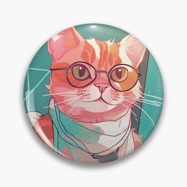 Item preview, nerdy cat designed and sold by Japandiizm.