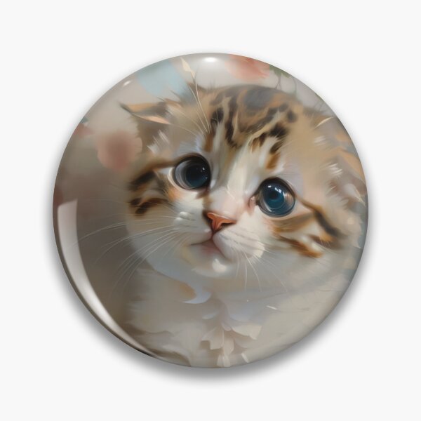 Item preview, Feline Playfulness: A lively kitty oil painting designed and sold by KH-GardenEden.