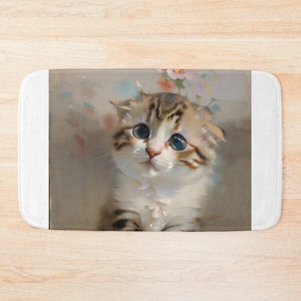 Item preview, Feline Playfulness: A lively kitty oil painting designed and sold by KH-GardenEden.