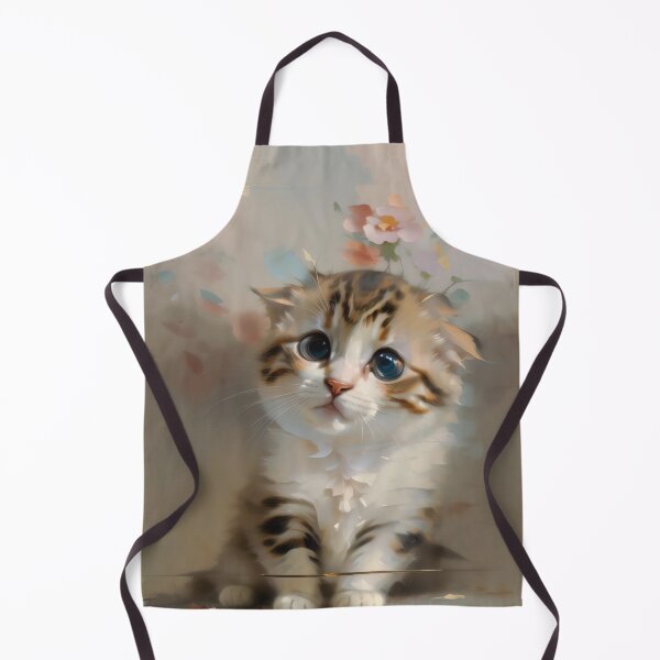 Item preview, Feline Playfulness: A lively kitty oil painting designed and sold by KH-GardenEden.