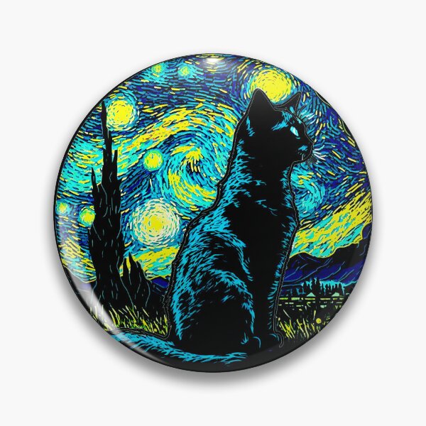 Item preview, Van Gogh Cat Starry Night Van Gogh Cat Lovers designed and sold by Vangoholic.