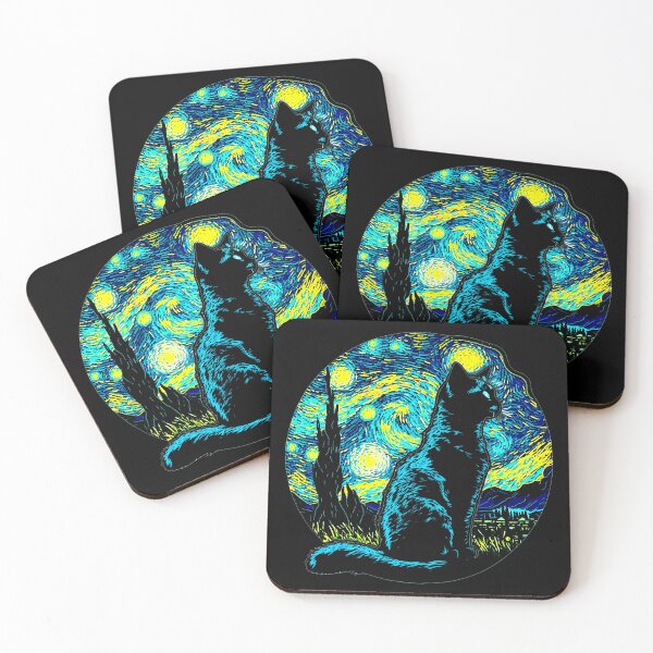 Item preview, Van Gogh Cat Starry Night Van Gogh Cat Lovers designed and sold by Vangoholic.