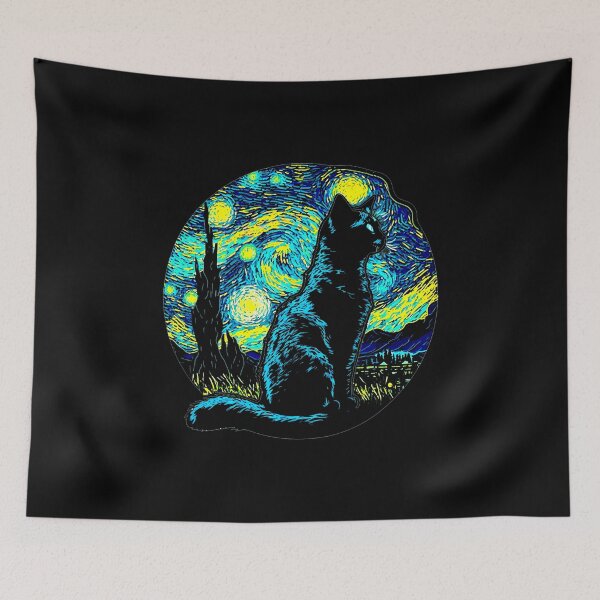 Item preview, Van Gogh Cat Starry Night Van Gogh Cat Lovers designed and sold by Vangoholic.