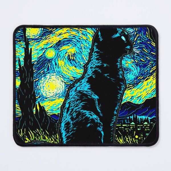 Item preview, Van Gogh Cat Starry Night Van Gogh Cat Lovers designed and sold by Vangoholic.