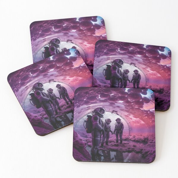 Item preview, Exploring the Otherworldly Landscape: Astronauts in Alien Purple Bubble designed and sold by CreationP.