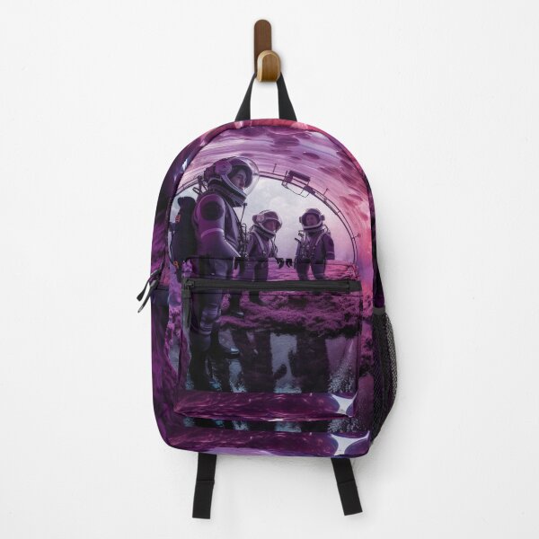 Item preview, Exploring the Otherworldly Landscape: Astronauts in Alien Purple Bubble designed and sold by CreationP.