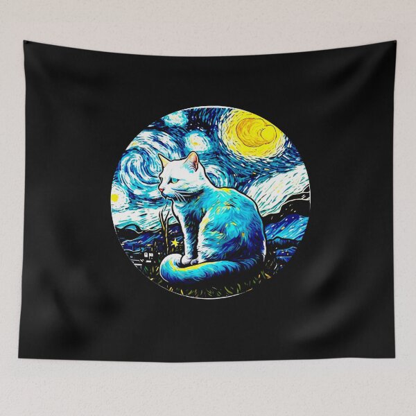 Item preview, Van Gogh Cat Starry Night Van Gogh Cat Lovers designed and sold by Vangoholic.