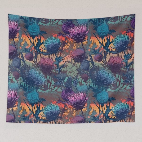 Item preview, Thistle pattern endless designed and sold by PoppinArtFox.