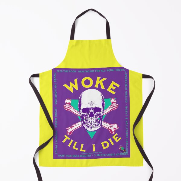 Item preview, PMD00824 Progressive Movement Designs Woke Till I Die funny humor skull shows you are woke and support progressive policy goals for progressive Democrats Independents and Bernie Sanders supporters designed and sold by ProgressiveLeft.
