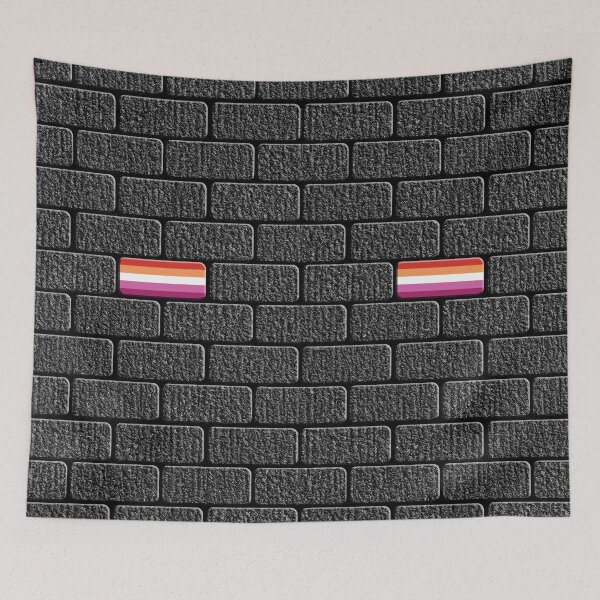 Item preview, Lesbian Flag Big Brick in the Wall designed and sold by TheirChoice.