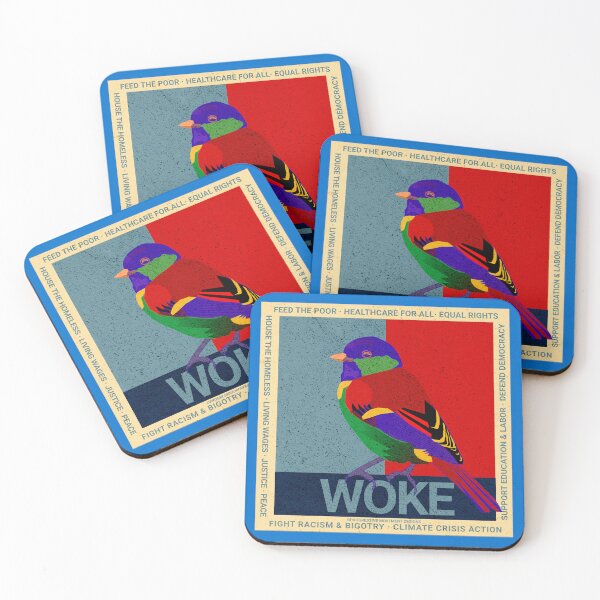 Item preview, PMD00825 Progressive Movement Designs Woke Birdie Bird Progressive design shows you are woke and support progressive policy goals for Democrats Independents and Bernie Sanders supporters designed and sold by ProgressiveLeft.