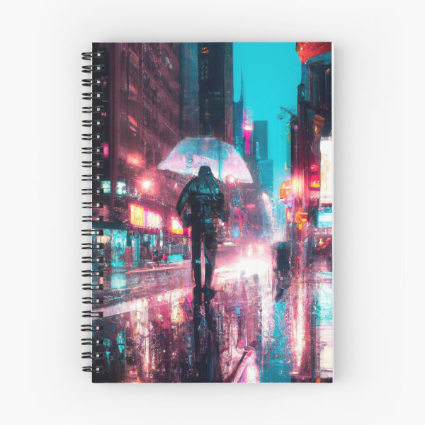 Item preview, Neon lights on a wet night in the city designed and sold by DeVeauDesign.