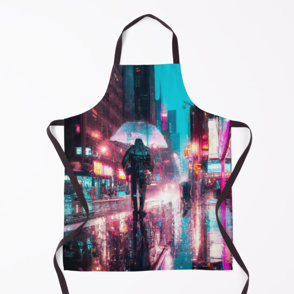 Item preview, Neon lights on a wet night in the city designed and sold by DeVeauDesign.