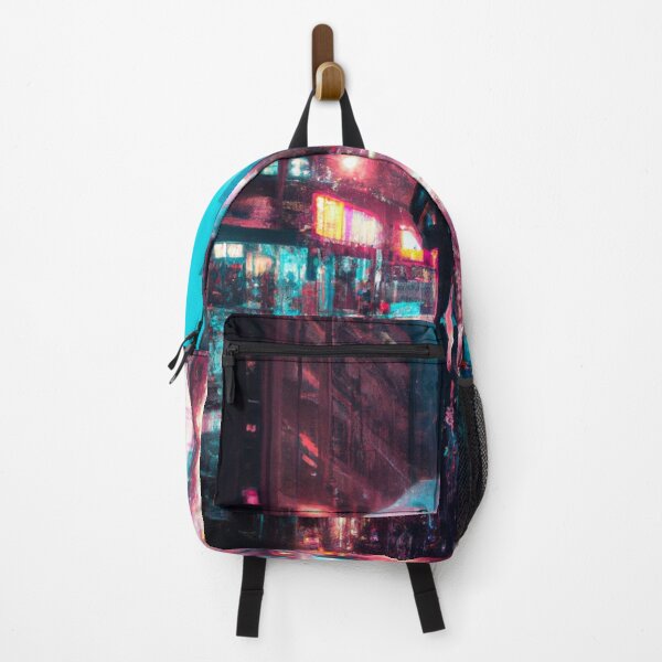 Item preview, Neon lights on a wet night in the city designed and sold by DeVeauDesign.
