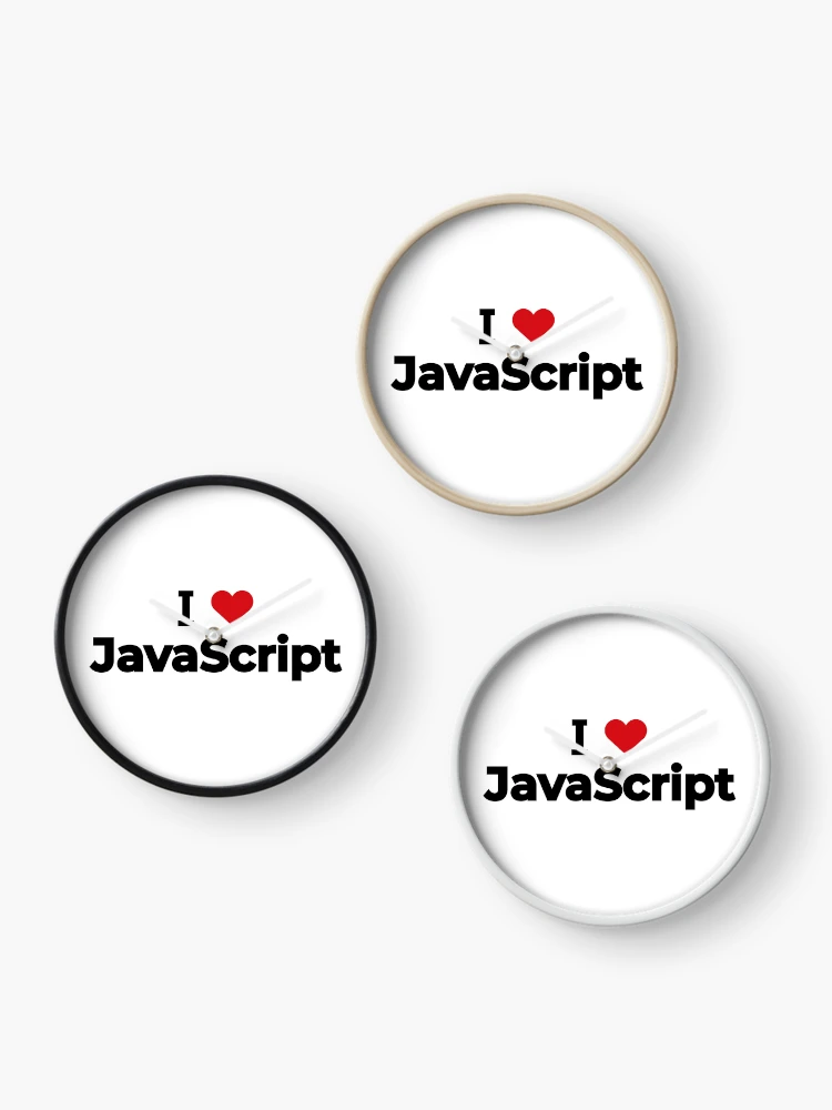 Thumbnail 3 of 4, Clock, I love JavaScript designed and sold by Moyanana.
