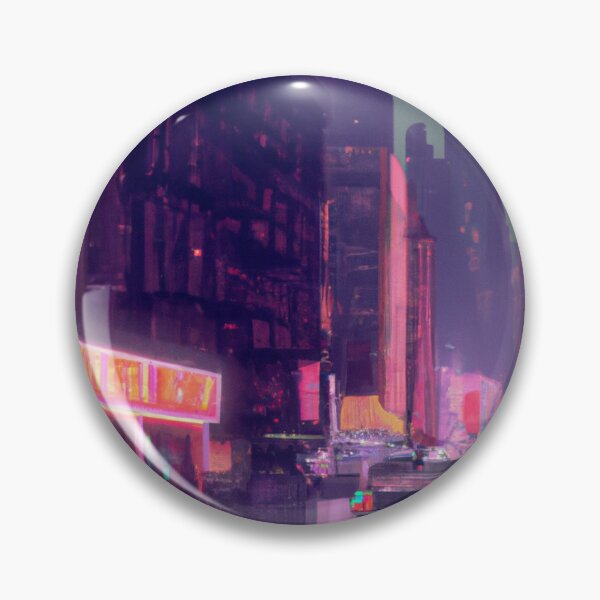 Item preview, Pink neon lights on a wet night in the city designed and sold by DeVeauDesign.