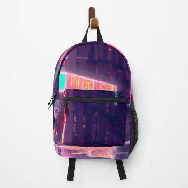 Item preview, Pink neon lights on a wet night in the city designed and sold by DeVeauDesign.