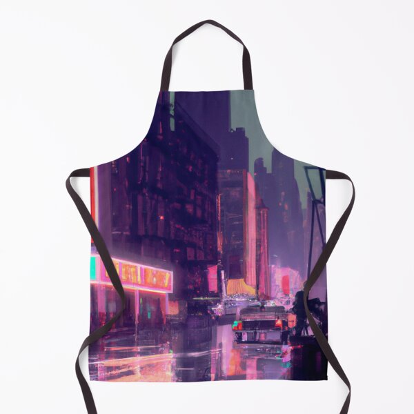 Item preview, Pink neon lights on a wet night in the city designed and sold by DeVeauDesign.
