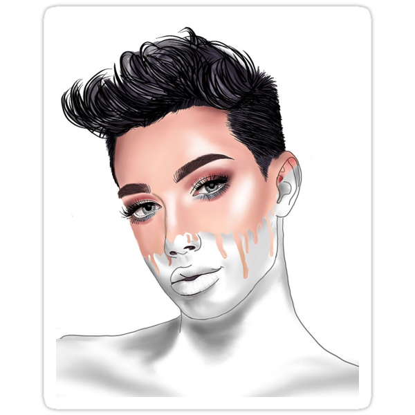 "James Charles x Blank Canvas" Stickers by Cam Reed | Redbubble