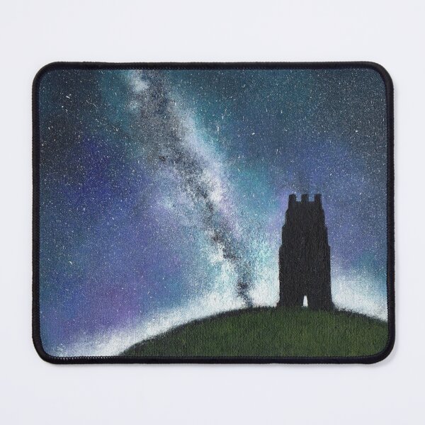 Item preview, 'Cosmic Glastonbury Tor' acrylic painting designed and sold by helenvjames.
