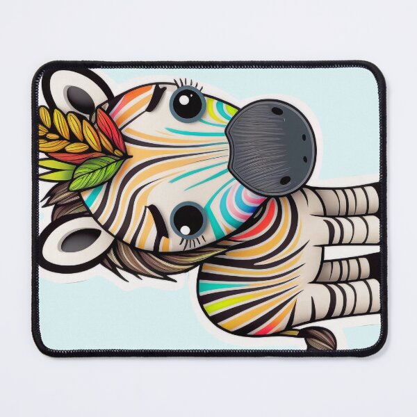 Item preview, Kawaii Colorful Zebra, Abstract, Rainbow Artwork designed and sold by Art.Fusion.Studio.