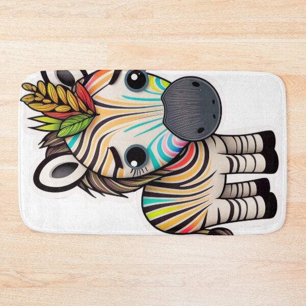 Item preview, Kawaii Colorful Zebra, Abstract, Rainbow Artwork designed and sold by Art.Fusion.Studio.