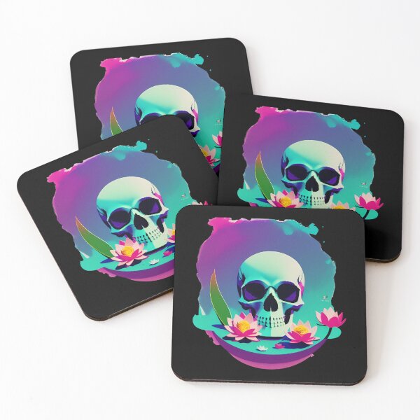 Item preview, Watercolor Lotus Skull designed and sold by McCallnWaldo.