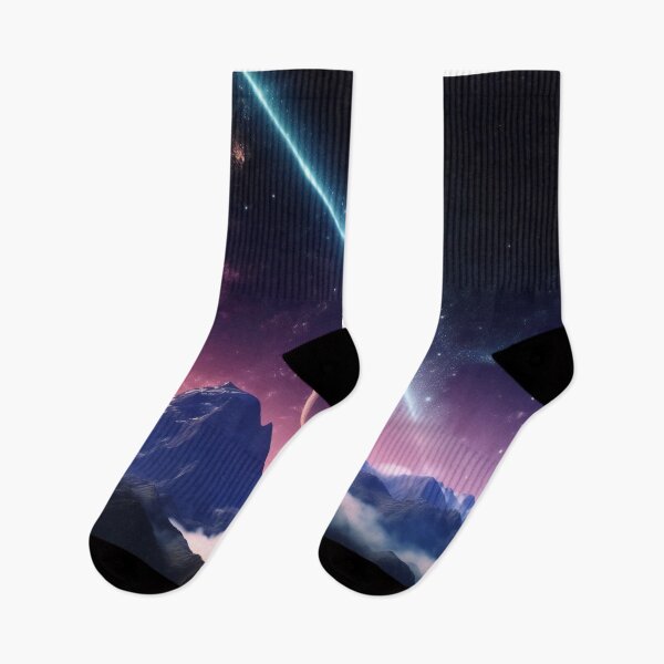Item preview, Celestial Heights - Starry mountain night  designed and sold by Transcendance.