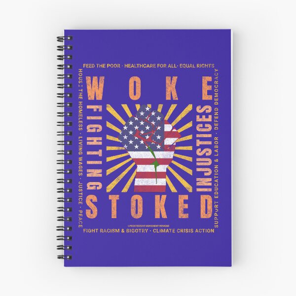 Item preview, PMD00830 Progressive Movement Designs Woke USA American Flag Fist patriotic protest design shows you support progressive policy goals for Democrats and Independents and Bernie Sanders supporters designed and sold by ProgressiveLeft.