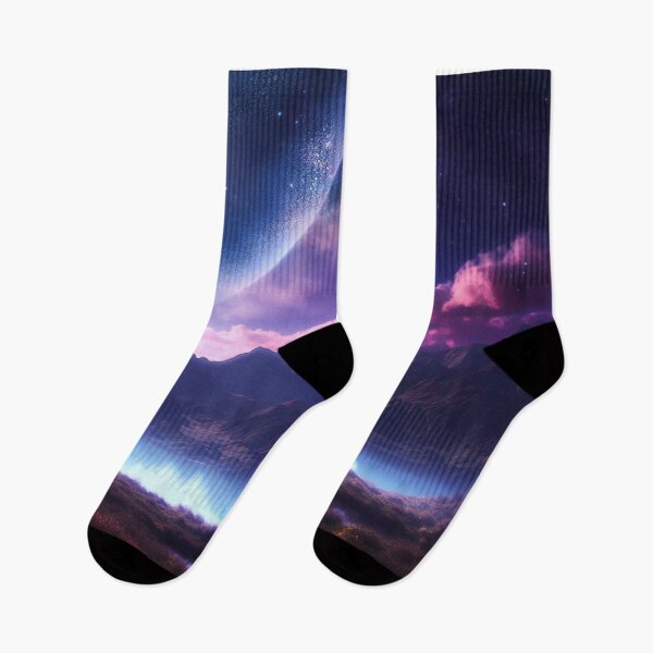 Item preview, Dark Sky Valley - Starry mountain night  designed and sold by Transcendance.