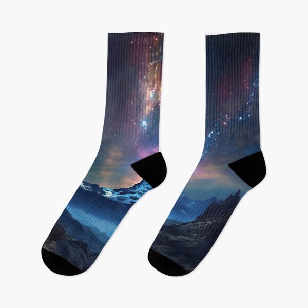 Item preview, Galaxy Horizon - Starry mountain night  designed and sold by Transcendance.