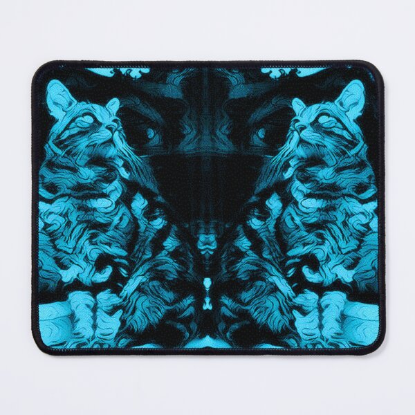 Item preview, 'Mystical Twin Cats Blue' digital style artwork designed and sold by helenvjames.
