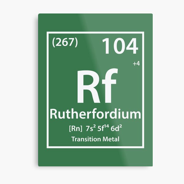 Aperçu de l'œuvre Rutherfordium Element créée et vendue par cerebrands.