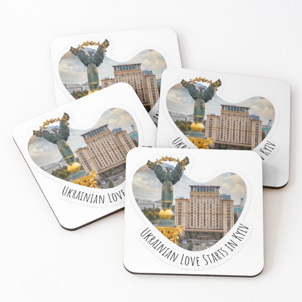 Item preview, Ukrainian Love Starts in Kyiv Sticker designed and sold by zefirdsgn.