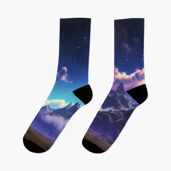 Item preview, Lunar Landscapes - Starry mountain night designed and sold by Transcendance.