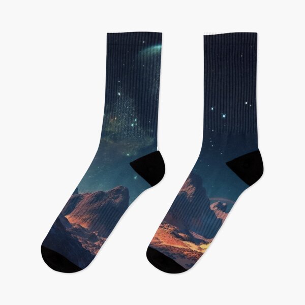 Item preview, Moonlit Escarpment - Starry mountain night  designed and sold by Transcendance.