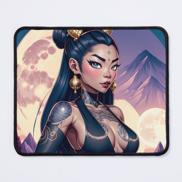 Item preview, Brunette Onna-bugeisha Dragon designed and sold by Henry Barre Art.