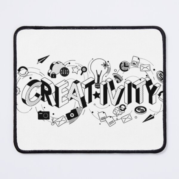 Item preview, Creativity white black logo designed and sold by Print-Online.