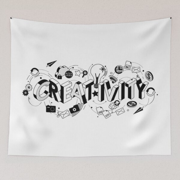 Item preview, Creativity blanco negro logo designed and sold by Print-Online.