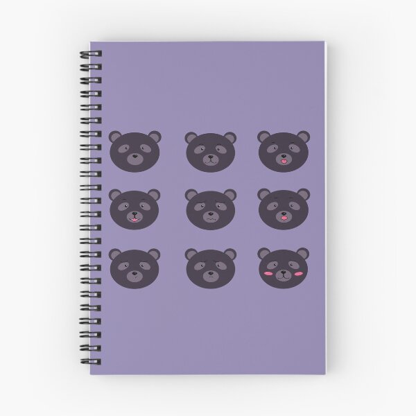 Item preview, black bear faces with expressions designed and sold by Teotipo.